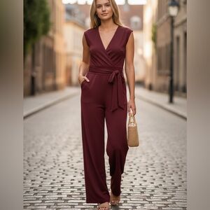 Mustard Seed Deep Red Jumpsuit